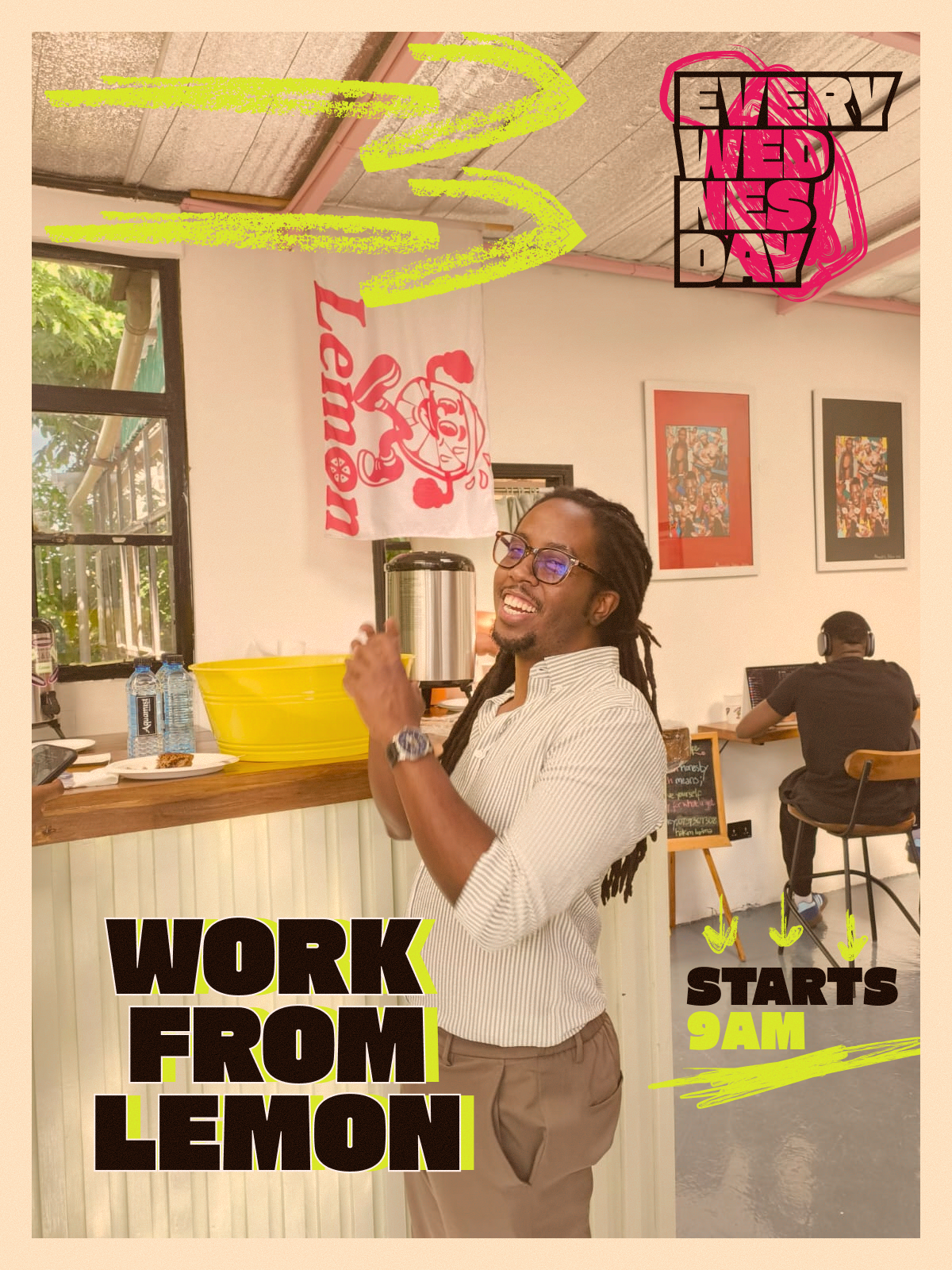 Work From Lemon — co-working at the studio every Wednesday from 9 AM